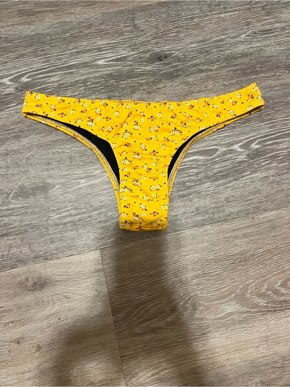 Yellow Floral Bikini Bottoms